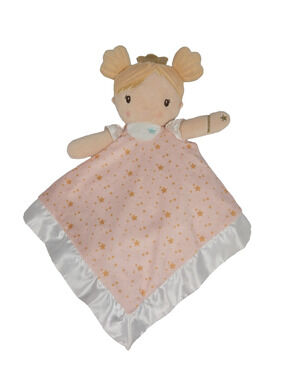 Douglas Baby Lil Snugglers Lovey Pink Princess Doll Stars Satin Trim 15 Inch NOS